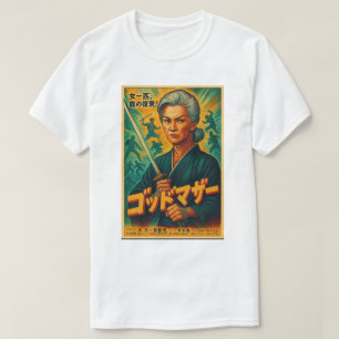 GODDOMAZA SAMURAI MOVIE POSTER FARBIERTES WEISSES  T-Shirt