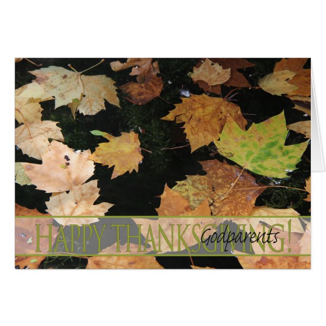 Godeltern-Erntedank-Karte (Vorderseite (Horizontal))