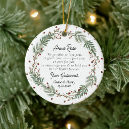 Godeltern versprechen Godchild Christening Keramik Ornament