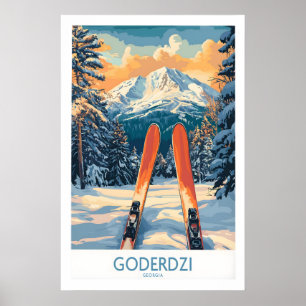 Goderdzi Ski-Wandkunstposter Georgien 1 Poster