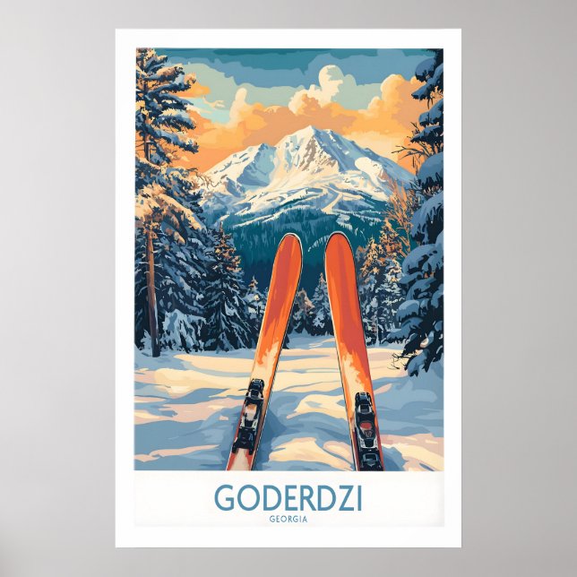 Goderdzi Ski-Wandkunstposter Georgien 1 Poster (Vorne)