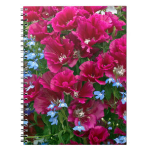 Godetia und Lobelia-Geschenke Notizblock