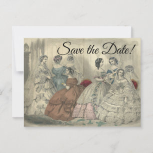 Godey's 1860 Brides & Bridesmaids Postkarte