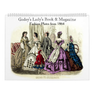 Godey's Lady's Book & Magazine 1864 Modeplatten Kalender