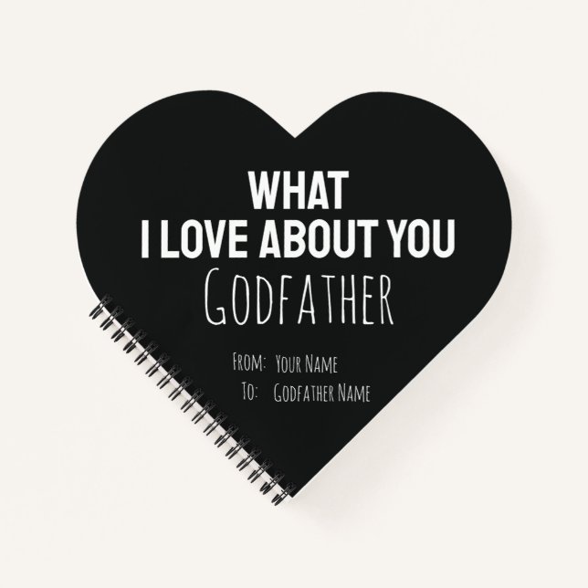 Godfather Gifts Cute Unique Cool Modern Trendy Notizbuch (Vorderseite)