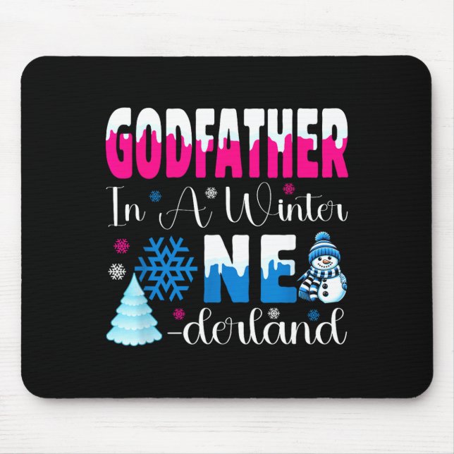 Godfather In A Winter Onederland Bday Girl Sweet S Mousepad (Vorne)