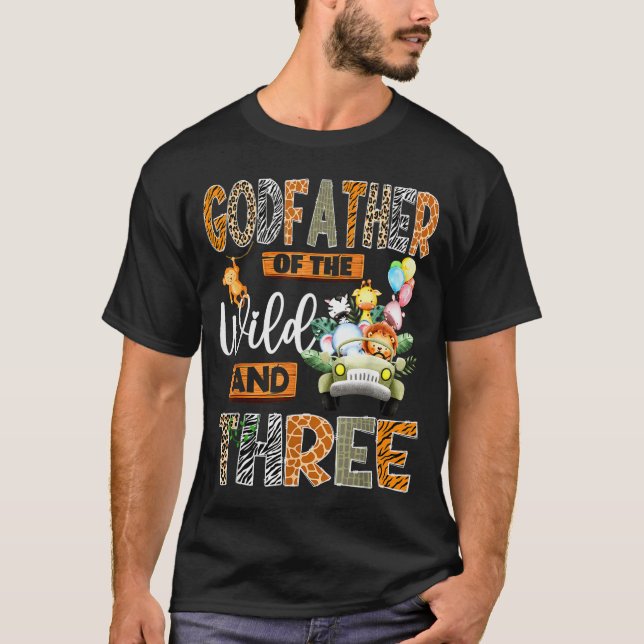 Godfather Of The Wild &amp; Three 3rd Birthday Boy T-Shirt (Vorderseite)