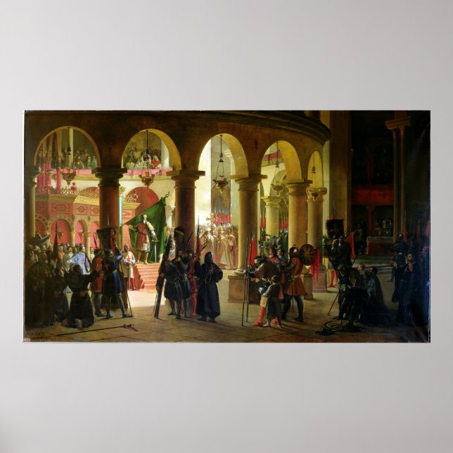 Godfrey of Bouillon Depositing the Trophies Poster (Vorne)