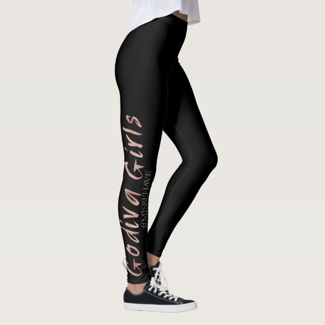 Godiva Mädchen-Gamaschen-Schwarzes Leggings (Rechts)