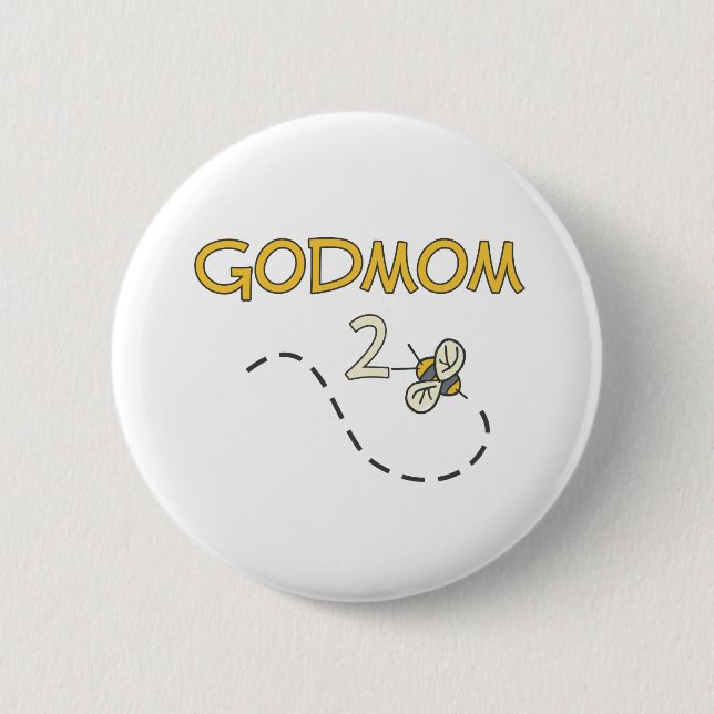 Godmom 2 Biene Button (Vorderseite)
