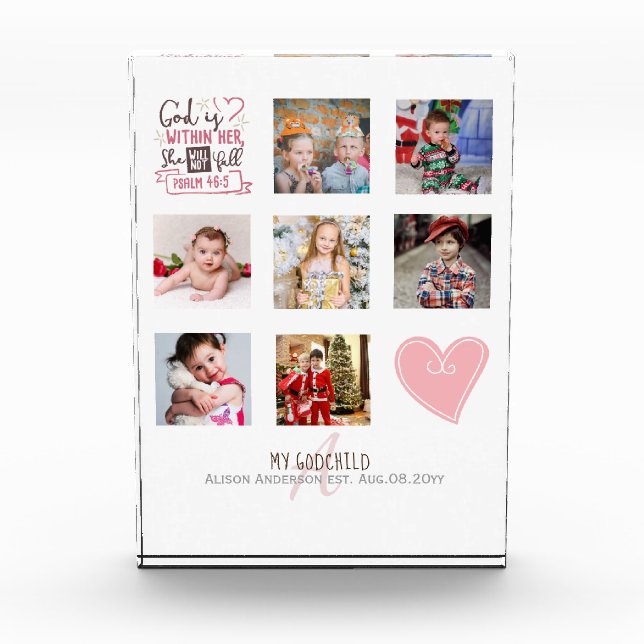 GODMOTHER FOTO COLLAGE Geschenk mit Vers bearbeite (Vorderseite)