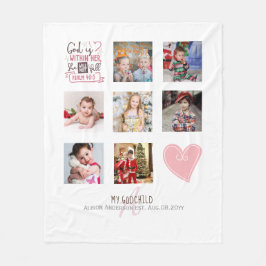 GODMOTHER FOTO COLLAGE Geschenk mit Vers bearbeite Fleecedecke