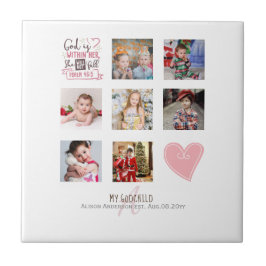 GODMOTHER FOTO COLLAGE Geschenk mit Vers bearbeite Fliese