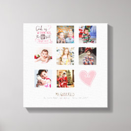 GODMOTHER FOTO COLLAGE Geschenk mit Vers bearbeite Leinwanddruck