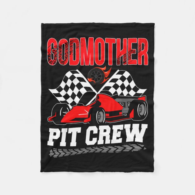 Godmother T Crew Racing Family Race Car Birthday B Fleecedecke (Vorderseite)