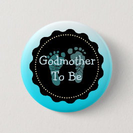 Godmotherr, zum blauer Baby-Babyparty-Knopf zu Button