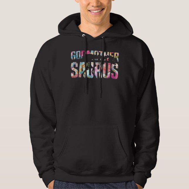 Godmothersaurus Rex Mama Dinosaur Rex Godmutter Sa Hoodie (Vorderseite)