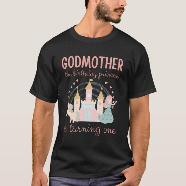 Godmutter 1St Birthday Princess First Bday T-Shirt (Vorderseite)
