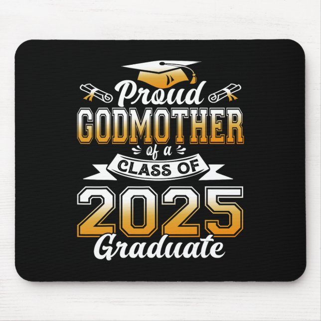 Godmutter 2025 Abschluss Proud Godmatt Cl von 20 Mousepad (Vorne)