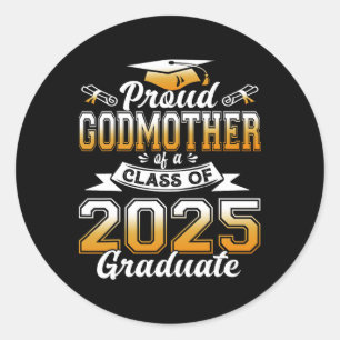 Godmutter 2025 Abschluss Proud Godmatt Cl von 20 Runder Aufkleber