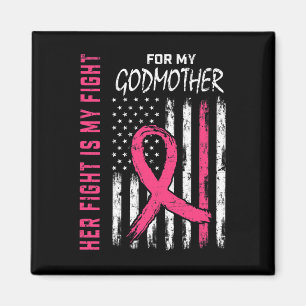 "Godmutter Breast Cancer Awareness Flag Family Fig Magnet