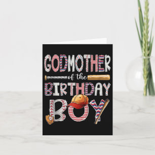 Godmutter des Geburtstags Boy Baseball Spieler Bir Karte
