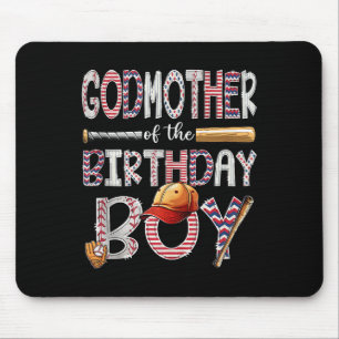 Godmutter des Geburtstags Boy Baseball Spieler Bir Mousepad