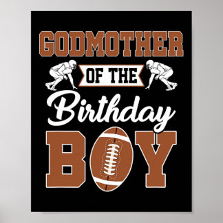 Godmutter des Geburtstags Boy Football Party Famil Poster