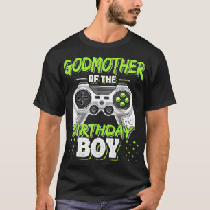 Godmutter des Geburtstagsjungen Matching Video Gam T-Shirt