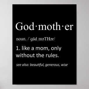 Godmutter Funny Definition Oma Mütter Tag Poster
