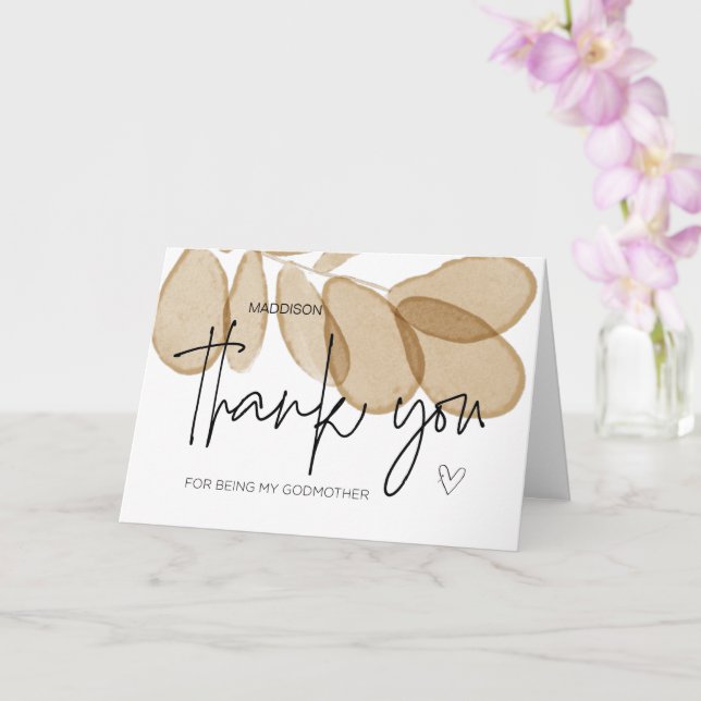 Godmutter Geschenk Danke, dass du mein Pate Ca bis Karte (Orchidee)