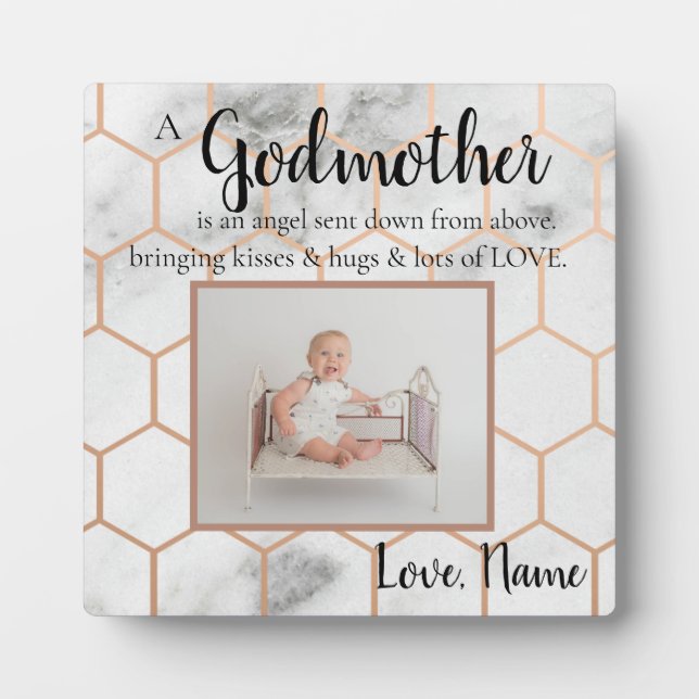 Godmutter getauft fotoplatte (Vorderseite)