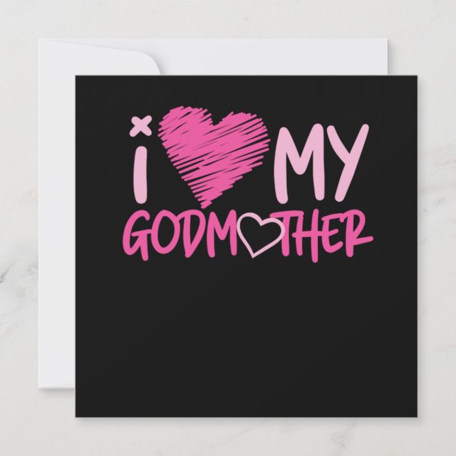 Godmutter I Liebe Mein Mutterherz Einladung (Vorderseite)