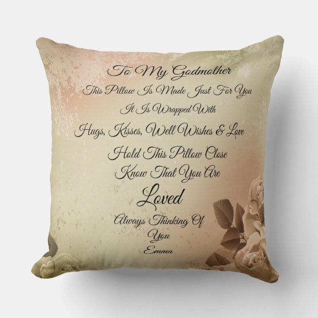 Godmutter personalize Throw Pillow Kissen (Vorderseite)