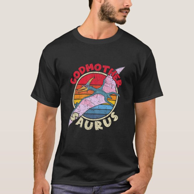 Godmutter Saurus I Pterodactylus I Family Matching T-Shirt (Vorderseite)