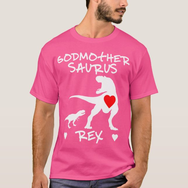 Godmutter Saurus T Rex Dinosaur T Shirt Muttertag (Vorderseite)