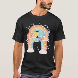 Godmutter Second Birthday Rainbow Two Groovy 2nd B T-Shirt