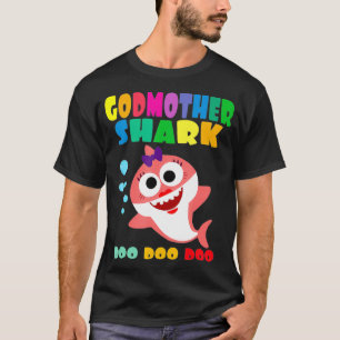 Godmutter Shark Geschenk Niedliches Baby Shark Fam T-Shirt