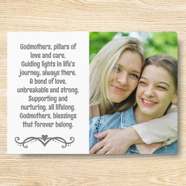 Godmutter und Godchild Custom Plaque mit Easel Fotoplatte