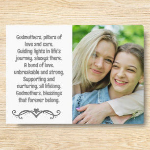 Godmutter und Godchild Custom Plaque mit Easel Fotoplatte
