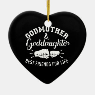 Godmutter und Godtochter Freunde fürs Leben Keramik Ornament