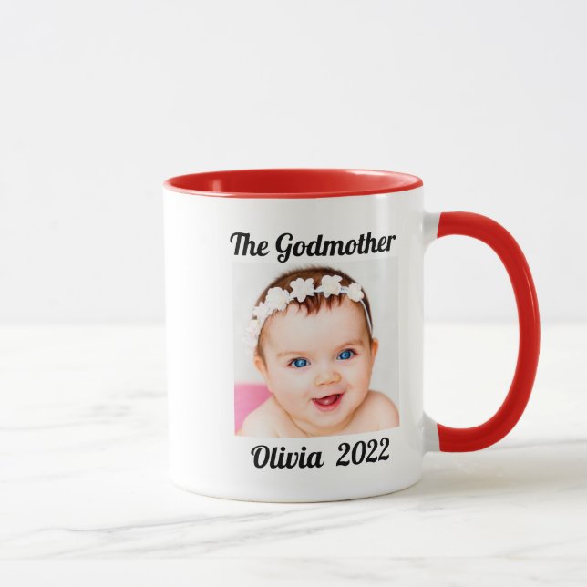 Godmutter von Godtochter Personalisierter Foto Nam Tasse (Rechts)