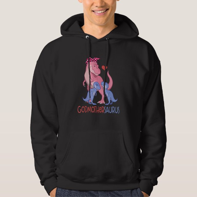 Godmuttersaurus Rex Dinosaur Godmutter Saurus Fami Hoodie (Vorderseite)
