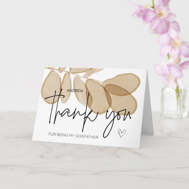 Godparent-Geschenk Danke, dass du mein Pate C bist Karte (Orchidee)