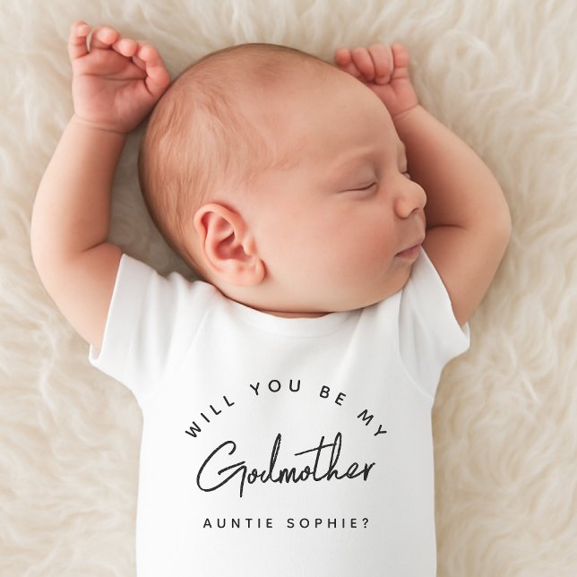 Godparent Vorschlag GodMutter GodVater Frage Baby Strampler (Von Creator hochgeladen)