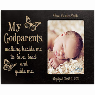 Godparents, die neben mir Foto-Rahmen - Schwarzes