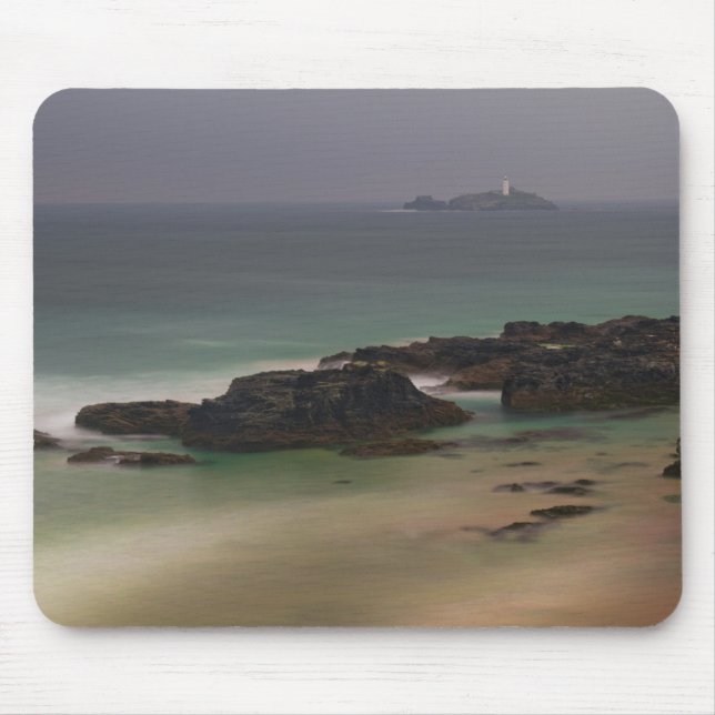 Godrevy Leuchtturm, Cornwall, Großbritannien Mousepad (Vorne)
