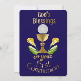 God's Blessing on your First Holy Communion. Feiertagskarte
