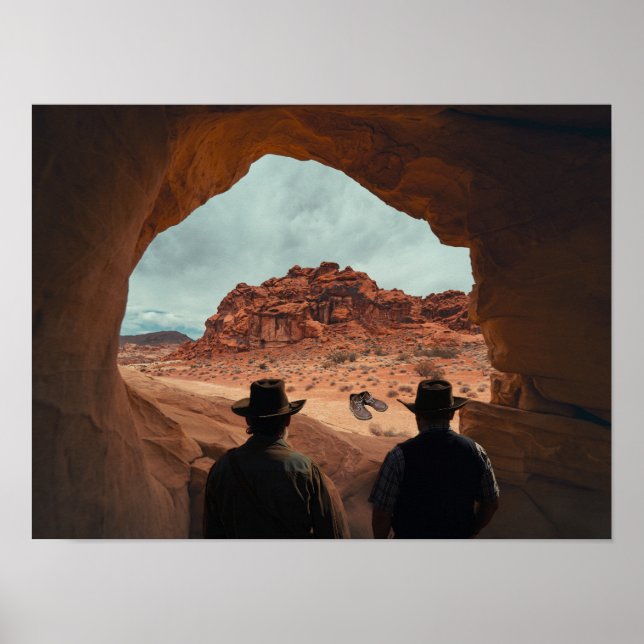 Gods Boots found in desert. Poster (Vorne)