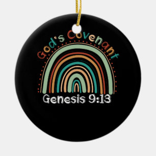 Gods Covenant Boho Rainbow Genesis 9 13 Christlich Keramik Ornament